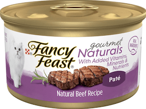 Fancy Feast Gourmet Naturals Beef Recipe Pate Canned Cat Food