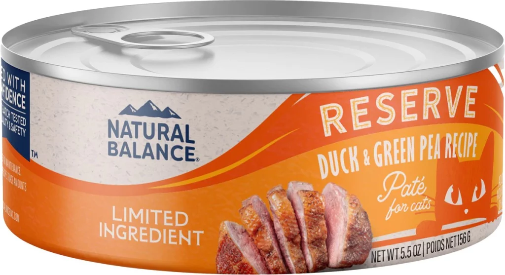 Natural Balance L.I.D. Limited Ingredient Diets Duck & Green Pea Formula Grain-Free Canned Cat Food, 5.5-oz, case of 24