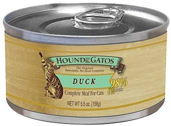 Hound & Gatos Grain-Free Duck Recipe Canned Cat Food - 5.5 oz (4 can Pack)