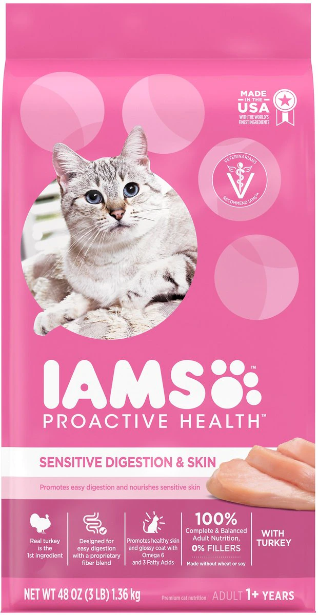 Iams Proactive Health Sensitive Digestion & Skin Turkey Dry Cat Food